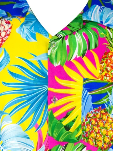 King Kameha Regular Fit Hemd 'Pineapple Leaves'‌‌‌‌‌‌‌‌ in Mischfarben