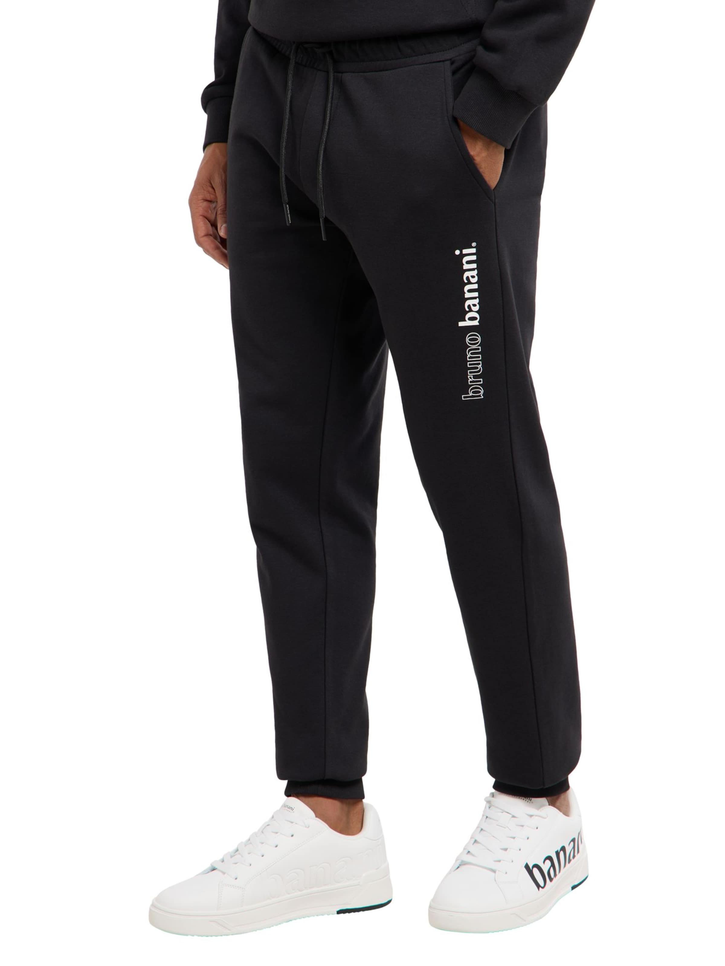 Bruno Banani Tapered Athletic Pants 'Gardnes' in Black