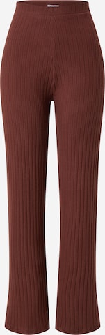 évasé Pantalon 'Lucia' ABOUT YOU en marron : devant