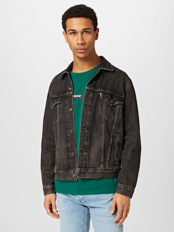 LEVI'S ® Prehodna jakna 'The Trucker Jacket' | črna barva: sprednja stran