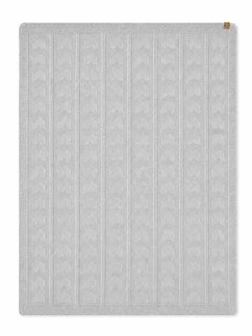 BergBiber Baby Blanket 'Strickdecke - 100% Bambus' in Grey: front
