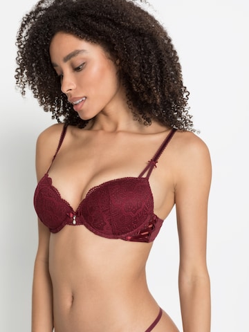 LASCANA Push-up Bra in Red: front