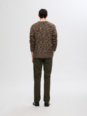 Pull-over 'SLHPepper' SELECTED HOMME en marron