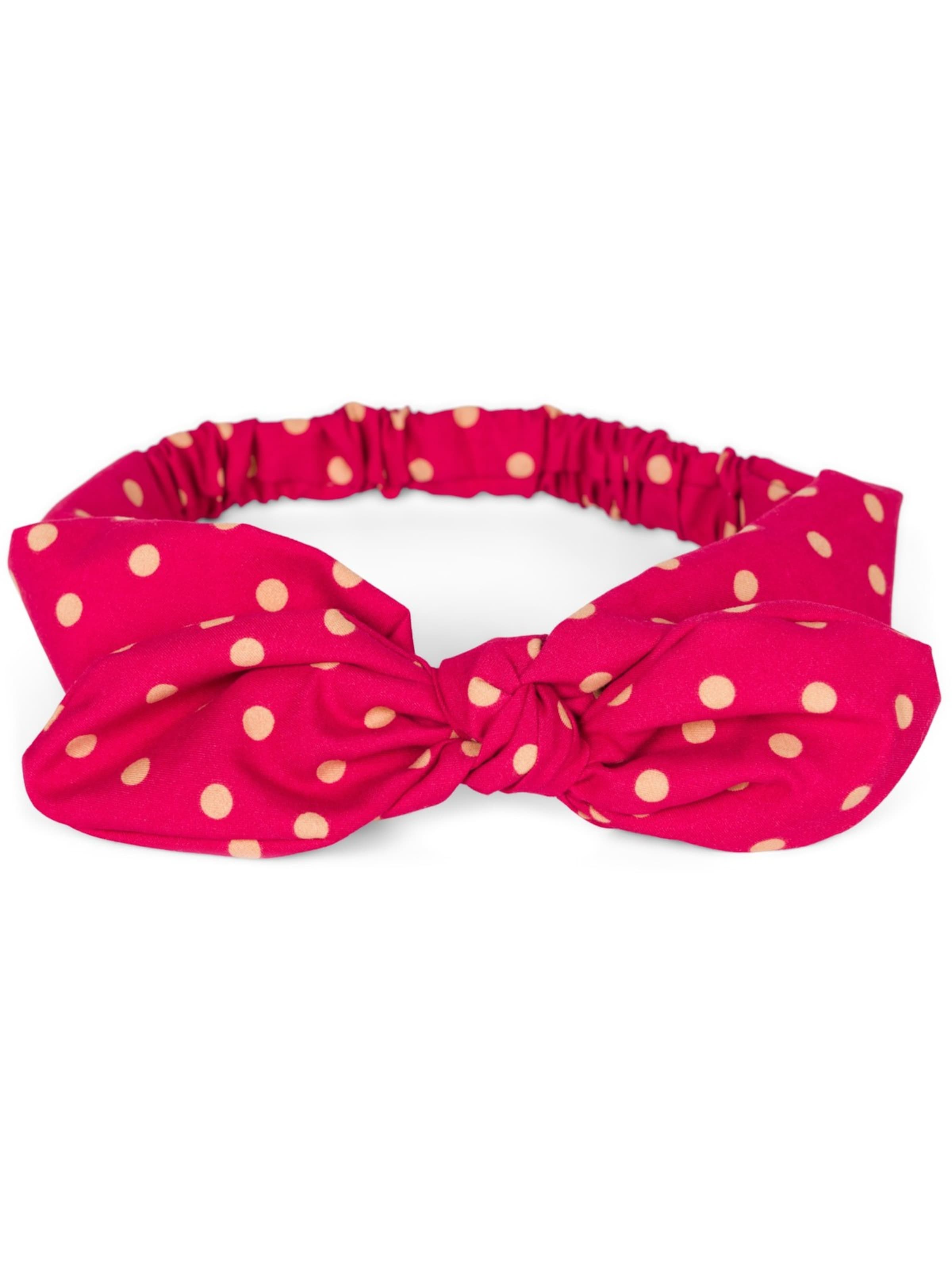 styleBREAKER Hair Jewelry 'Haarband mit Punkte Muster und Schleife' in Red: front