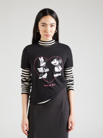 ONLY Shirt 'ONLMICKEY' in Zwart: voorkant