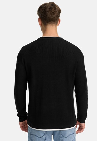 INDICODE JEANS Trui 'Villads' in Zwart