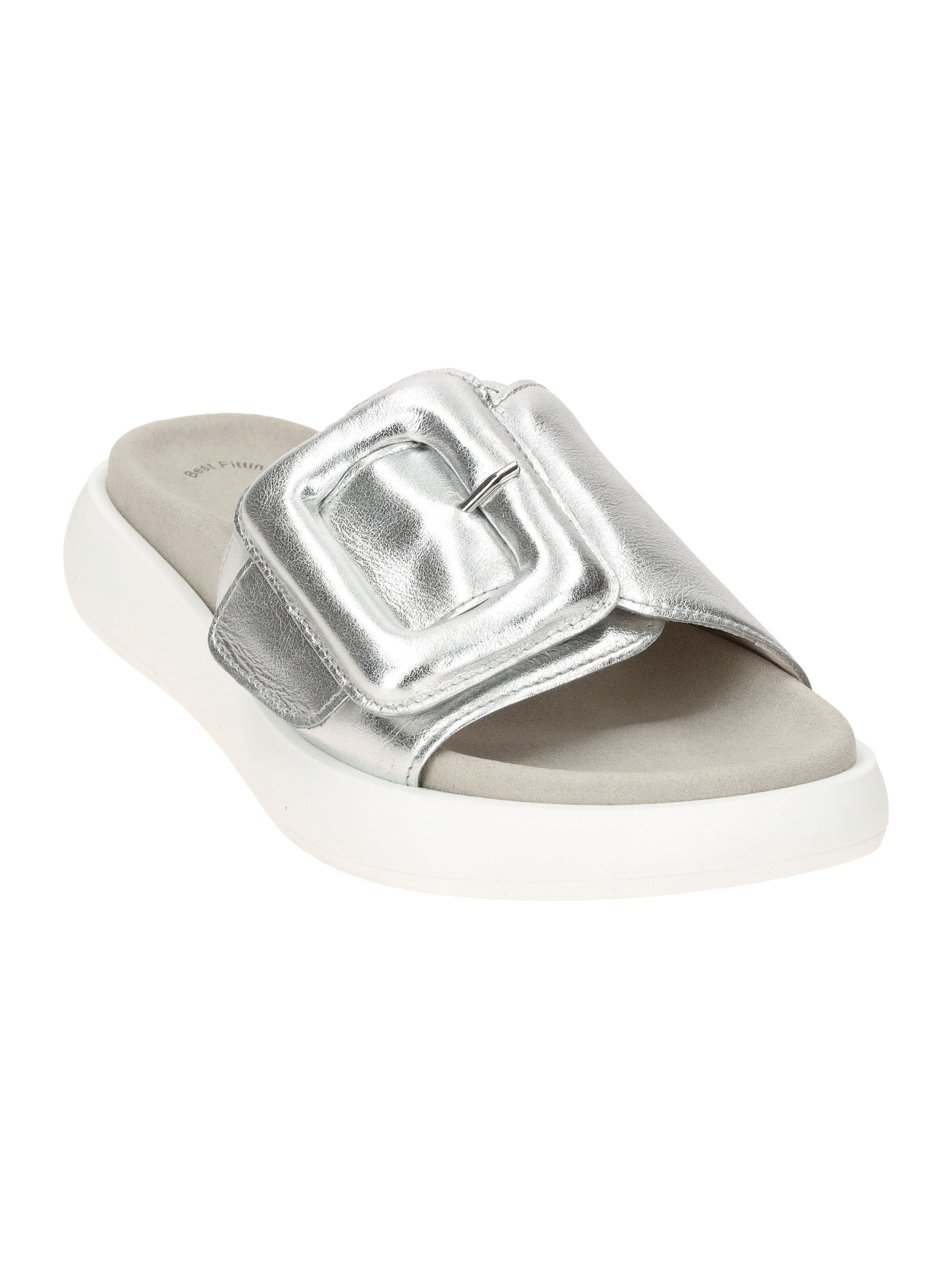 GABOR Pantolette 'Gabor Plateau Pantolette silber grau metallic 83.751.61'‌‌‌ in Silber