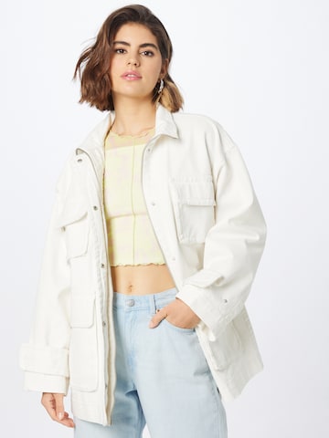 Monki Between-Season Jacket in White: front