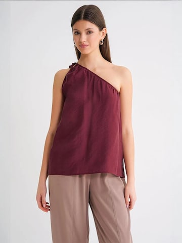 Camicia da donna di MixRay in rosso: frontale