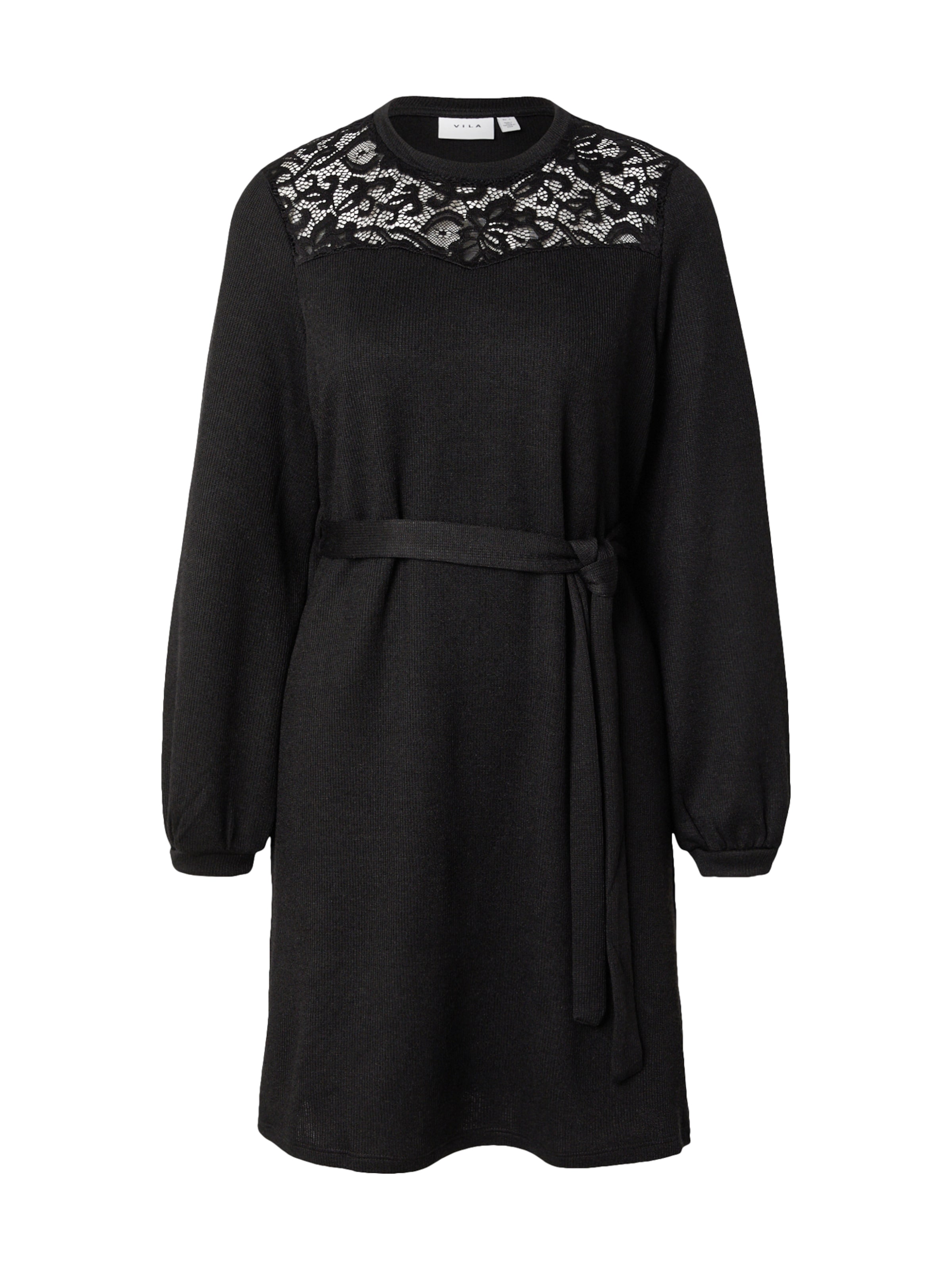 VILA Pletené šaty 'VIEMMY' - Čierna: predná strana