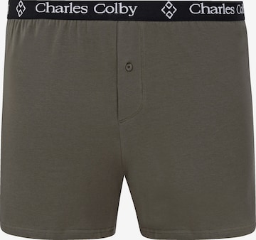 Charles Colby 2er Pack Boxershorts ' Lord Hawkins ' in Grün