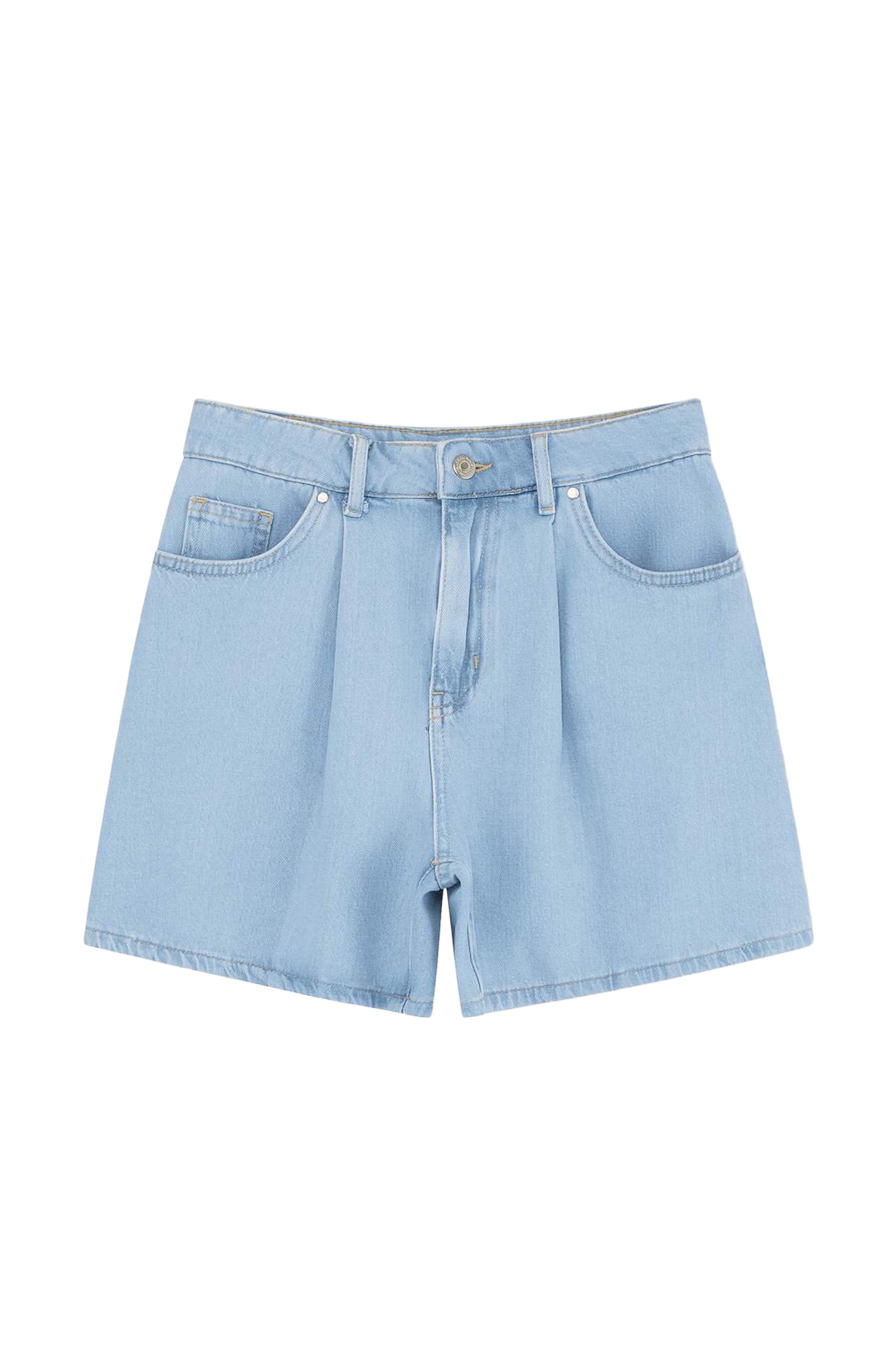 Trendyol Loosefit Bandplooi jeans in Blauw: voorkant