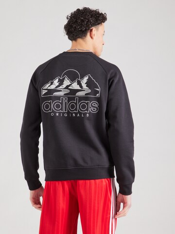 melns ADIDAS ORIGINALS Sportisks džemperis 'MOUNTAIN': no priekšpuses