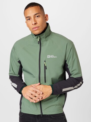 JACK WOLFSKIN Sports jacket in Green: front