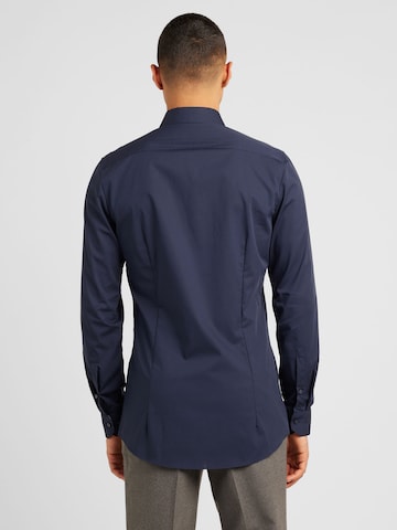 OLYMP - Ajuste estrecho Camisa de negocios en azul