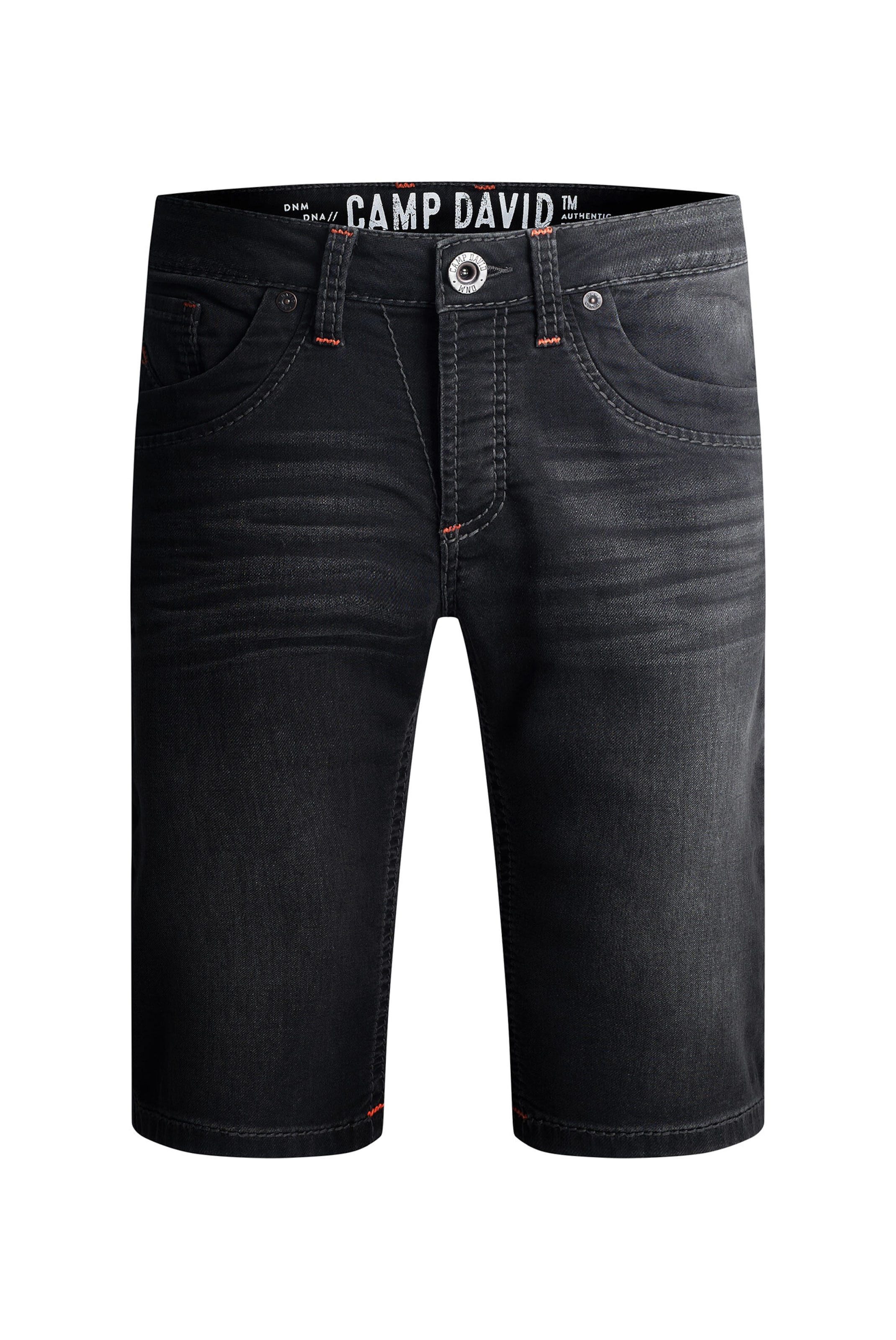 CAMP DAVID Regular Jeans 'NI:CK' in Black: front