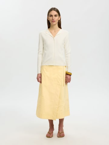 SELECTED Skirt in Yellow: front