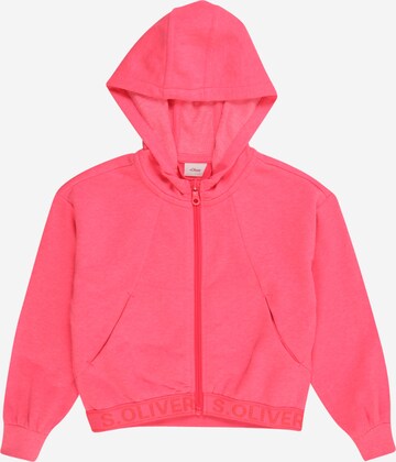 s.Oliver - Sudadera con cremallera en rosa: frente