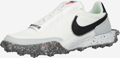 Nike Sportswear Zemie brīvā laika apavi 'Waffle Racer Crater', krāsa - pelēks / oranžs / melns / balts, Preces skats