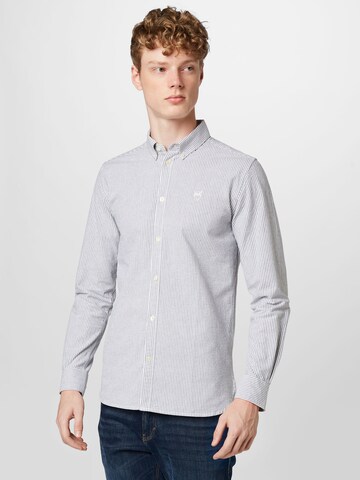 KnowledgeCotton Apparel Regular fit Button Up Shirt in White: front