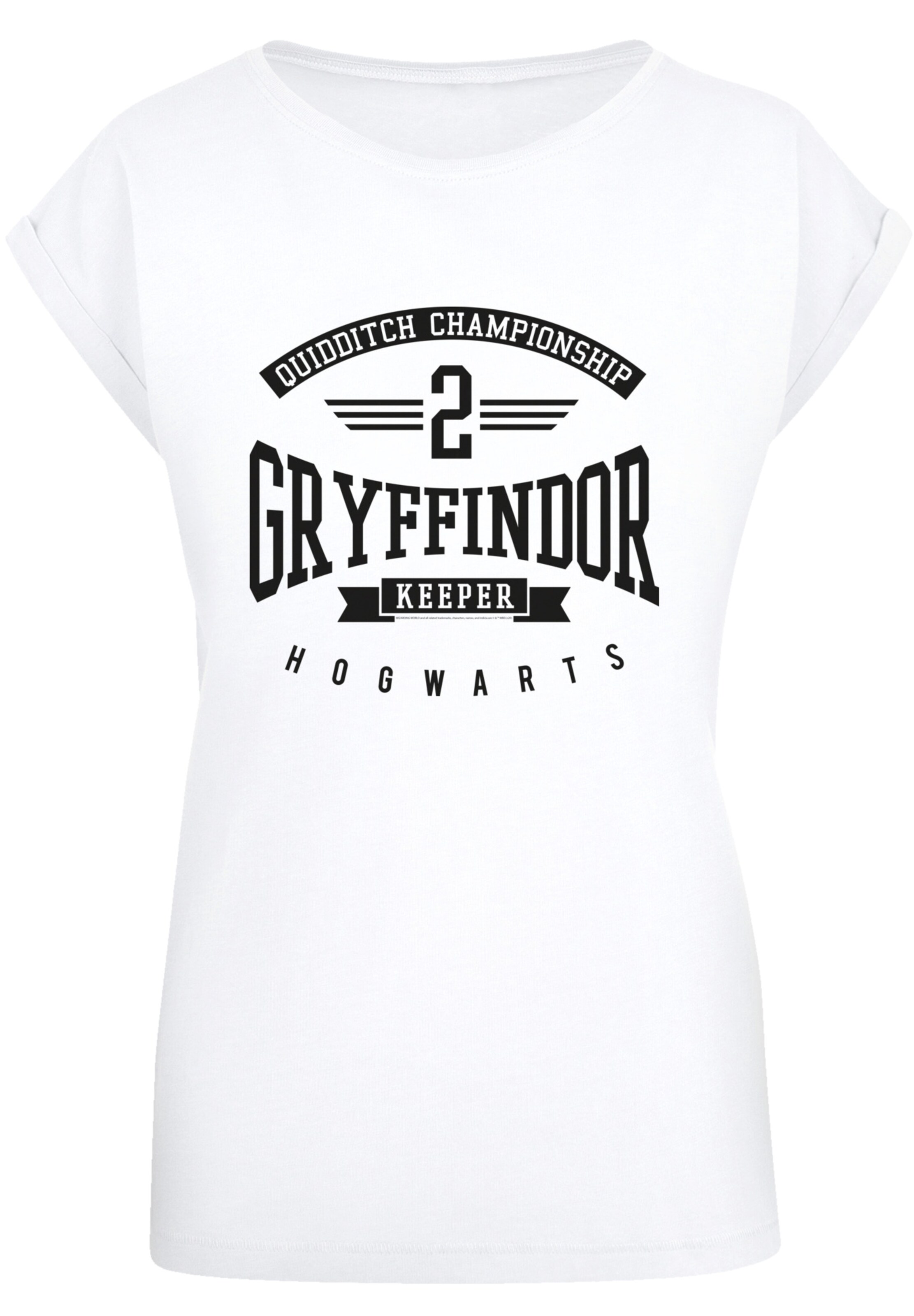F4NT4STIC T-Shirt 'Harry Potter Gryffindor Keeper' in schwarz / weiß, Produktansicht