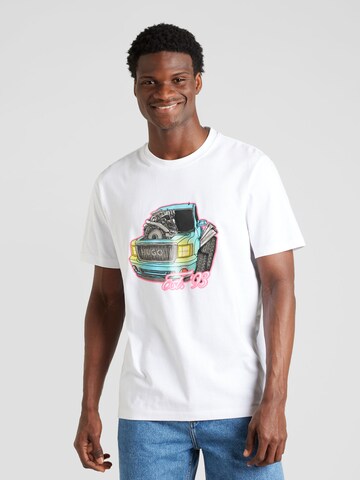 T-Shirt 'Damotoro' HUGO en blanc : devant