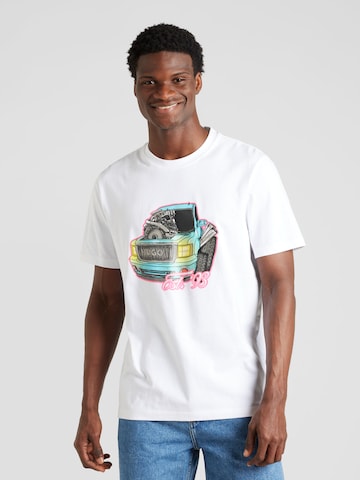 HUGO Shirt 'Damotoro' in White: front