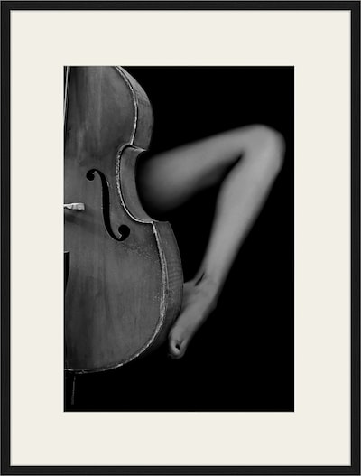 Liv Corday Bild 'Music' in dunkelgrau / schwarz / weiß, Produktansicht