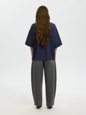 SELECTED Oversize tričko 'SLFColwoman' - Modrá