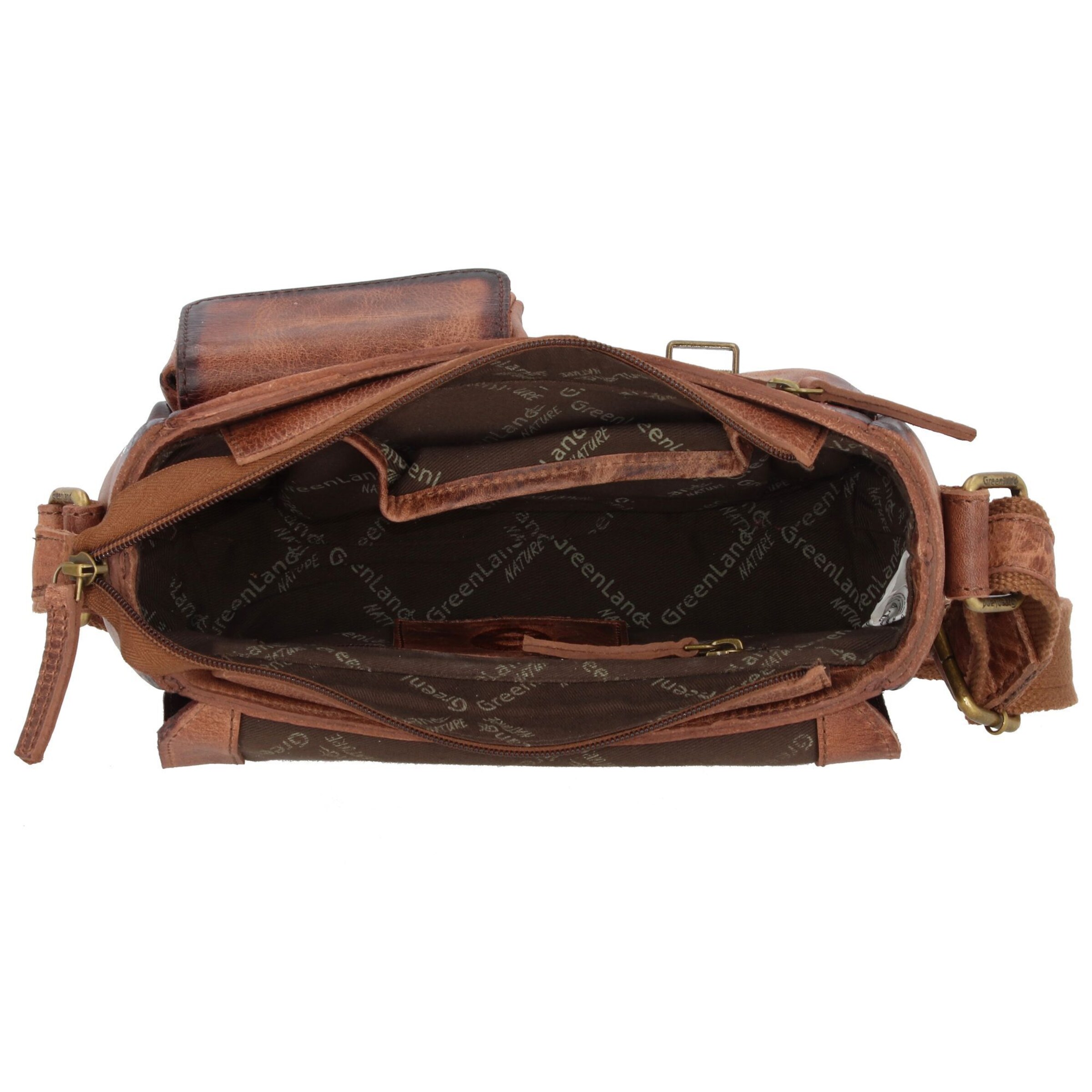 Sac à bandoulière 'Mascu & Line' Greenland Nature en marron