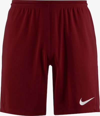 NIKE Workout Pants in Bordeaux / White, Item view