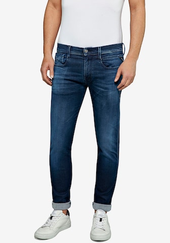 REPLAY Slimfit Jeans 'Anbass' in Blauw: voorkant