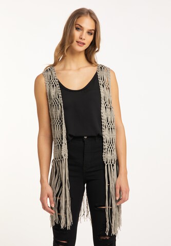 Gilet in maglia di myMo ROCKS in grigio: frontale