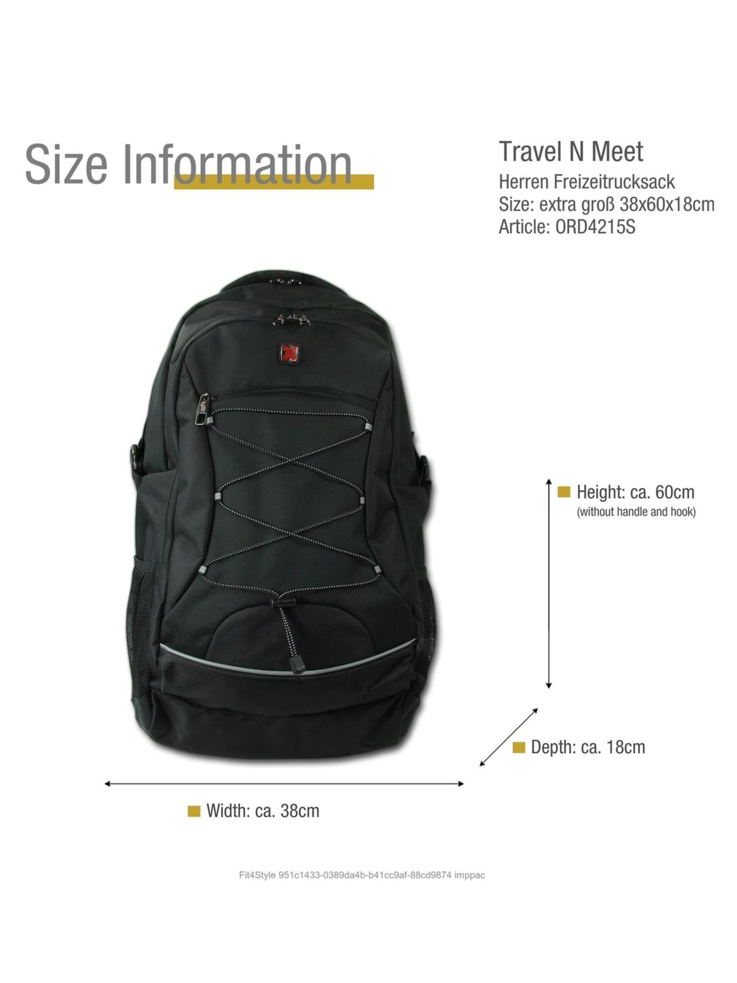 Sac à dos Travel N Meet en noir