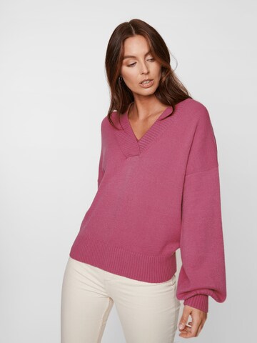 Pull-over 'Fleur' Threadbare en rose : devant