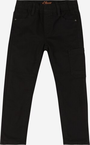 Coupe slim Pantalon s.Oliver en noir : devant