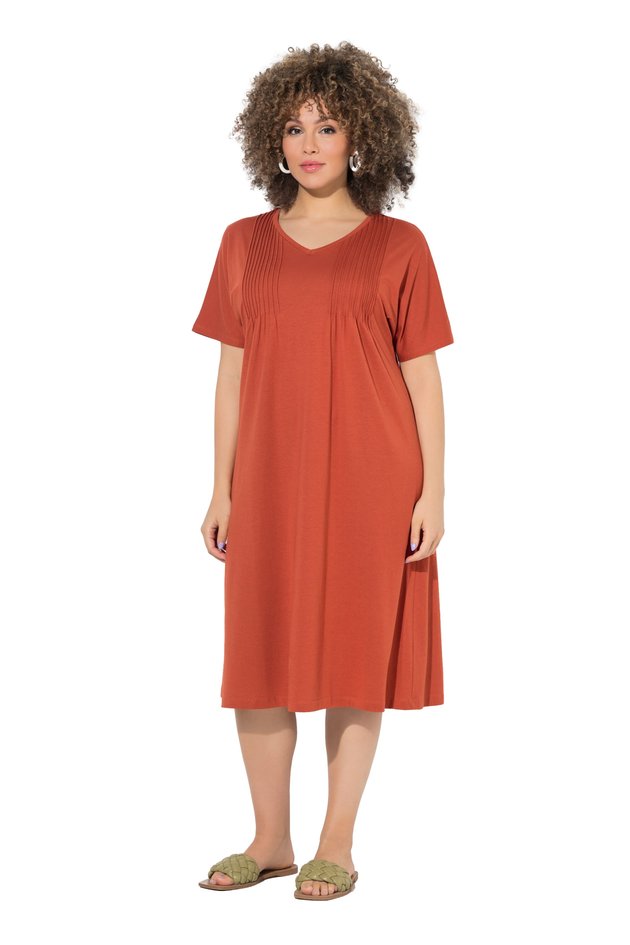 Ulla Popken Dress in Brown: front