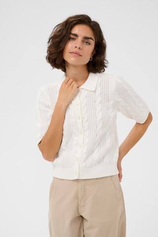 Kaffe Knit cardigan 'KAblair' in White: front