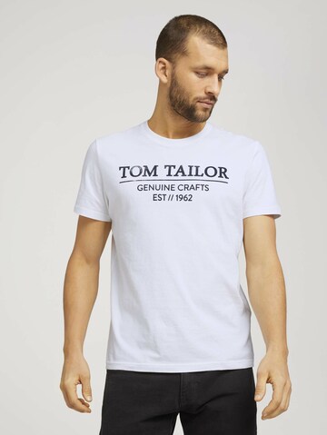 TOM TAILOR Klasický střih Tričko – bílá: přední strana