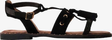 Super Mode Sandale 'Flache Sandalen mit Riemchen' in Schwarz: Vorderseite