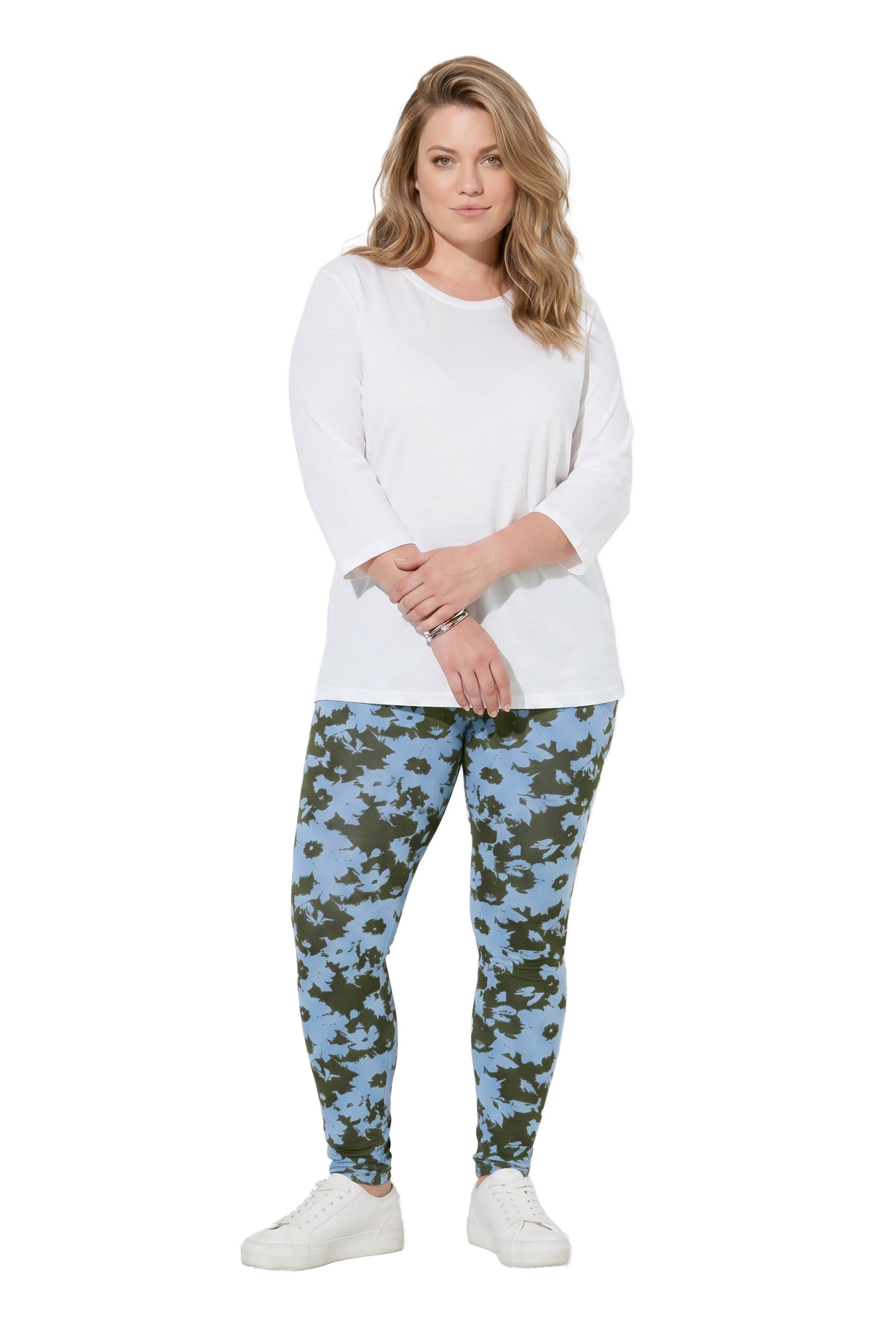 Ulla Popken Skinny Leggings in Grün