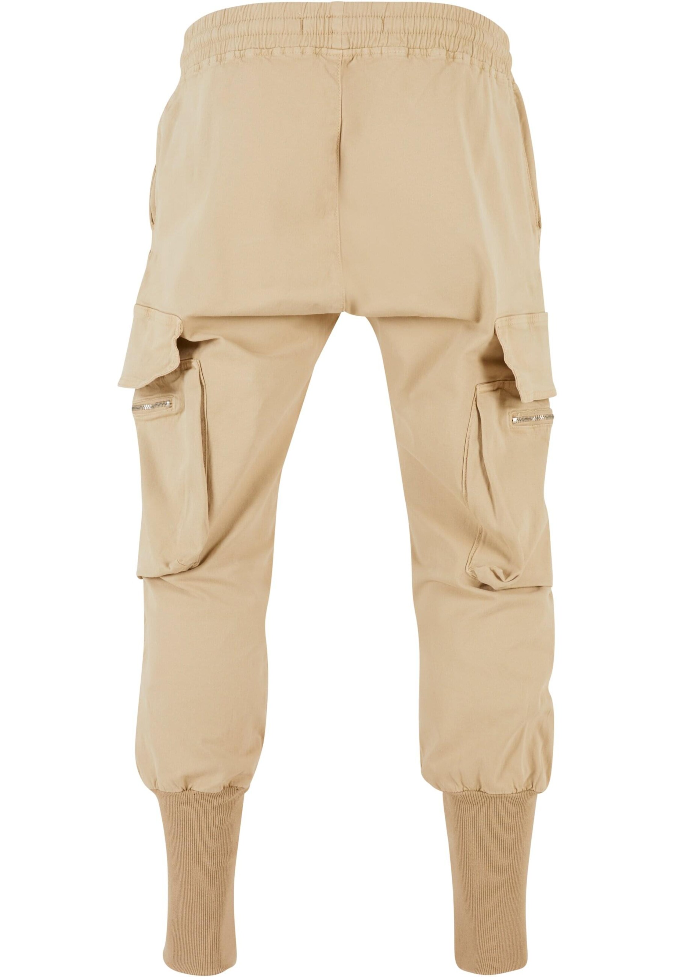 2Y Premium Tapered Cargo trousers in Beige