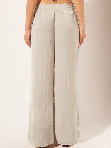 CALZEDONIA Wide Leg Hose 'Palazzo Shiny' in Beige