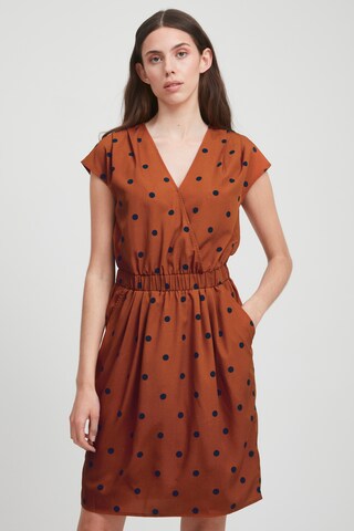 ICHI Summer Dress 'IHBRUCE' in Brown