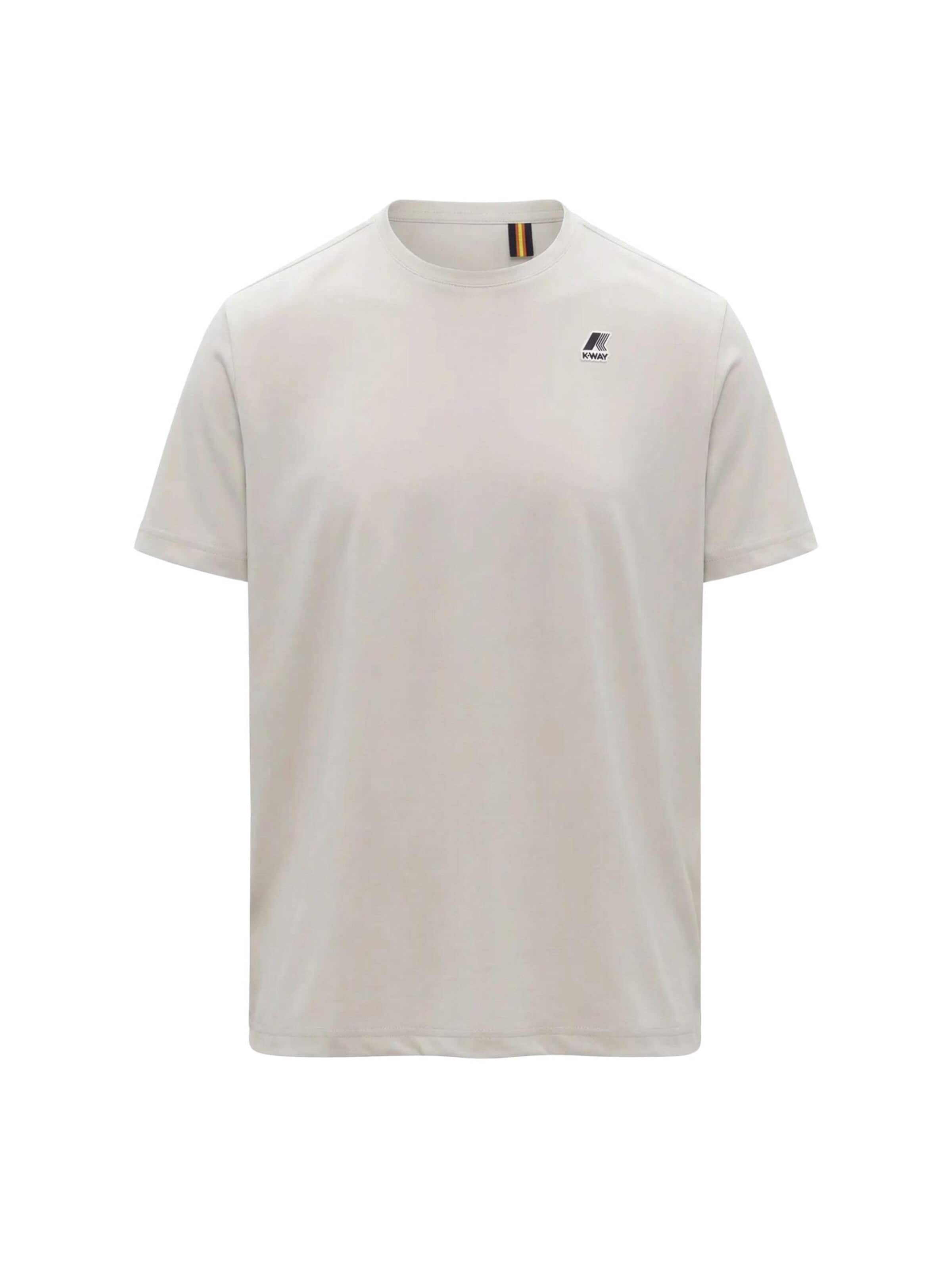 T-Shirt K-Way en beige : devant