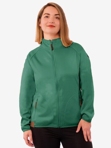 Gipfelglück Athletic Fleece Jacket 'Tamara' in Green: front