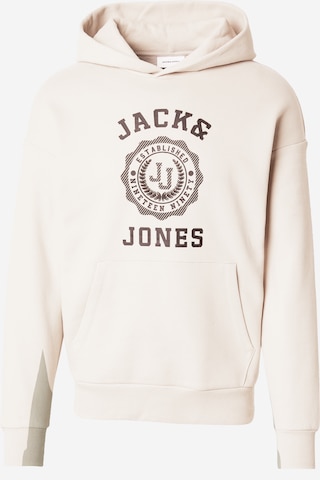 JACK & JONES Sweatshirt 'JJVICTO' in Beige: front