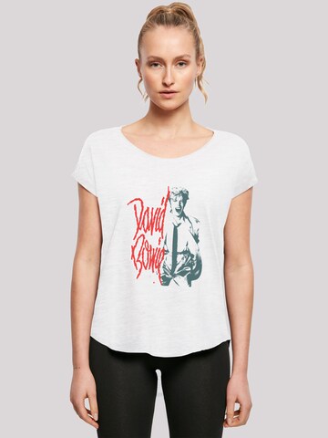 F4NT4STIC Shirt 'David Bowie' in Wit: voorkant