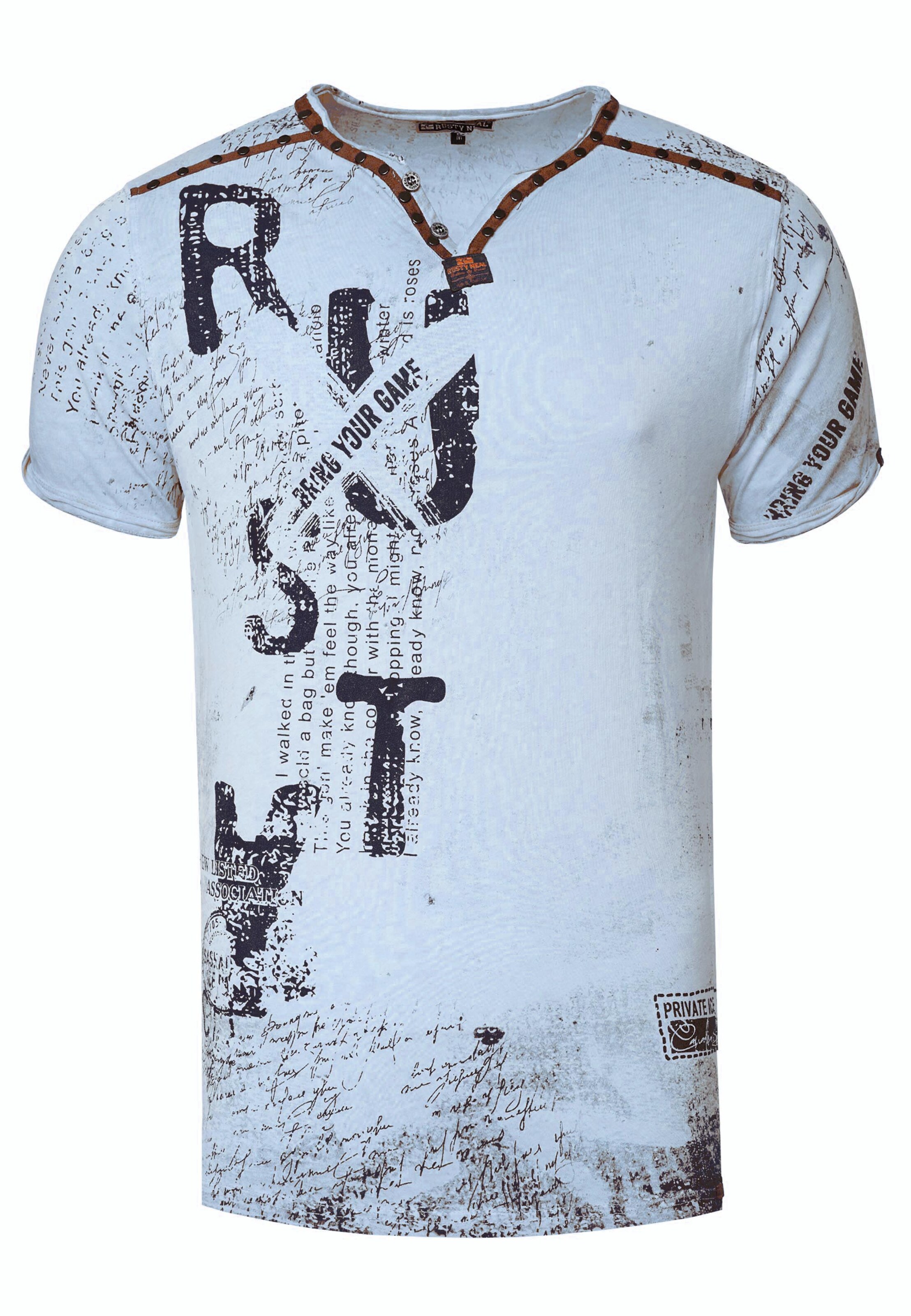Rusty Neal T-Shirt in Blau: Vorderseite