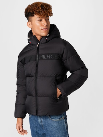 TOMMY HILFIGER Winter Jacket in Black: front